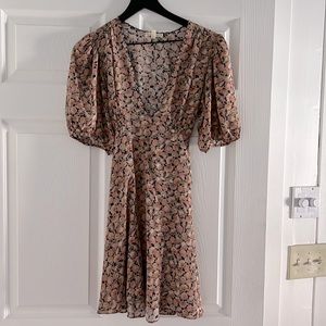 Doen 3/4 puff sleeve mini dress